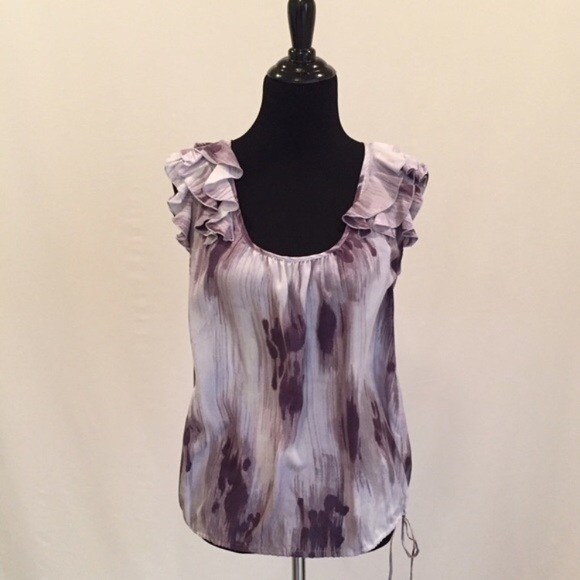 Banana Republic Tops - Banana Republic 100% Silk Ruffle Top